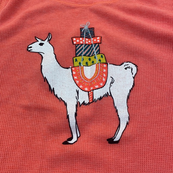 OLD Navy • SZ. M • LLAMA bearing gifts 🎁 - Picture 2 of 2